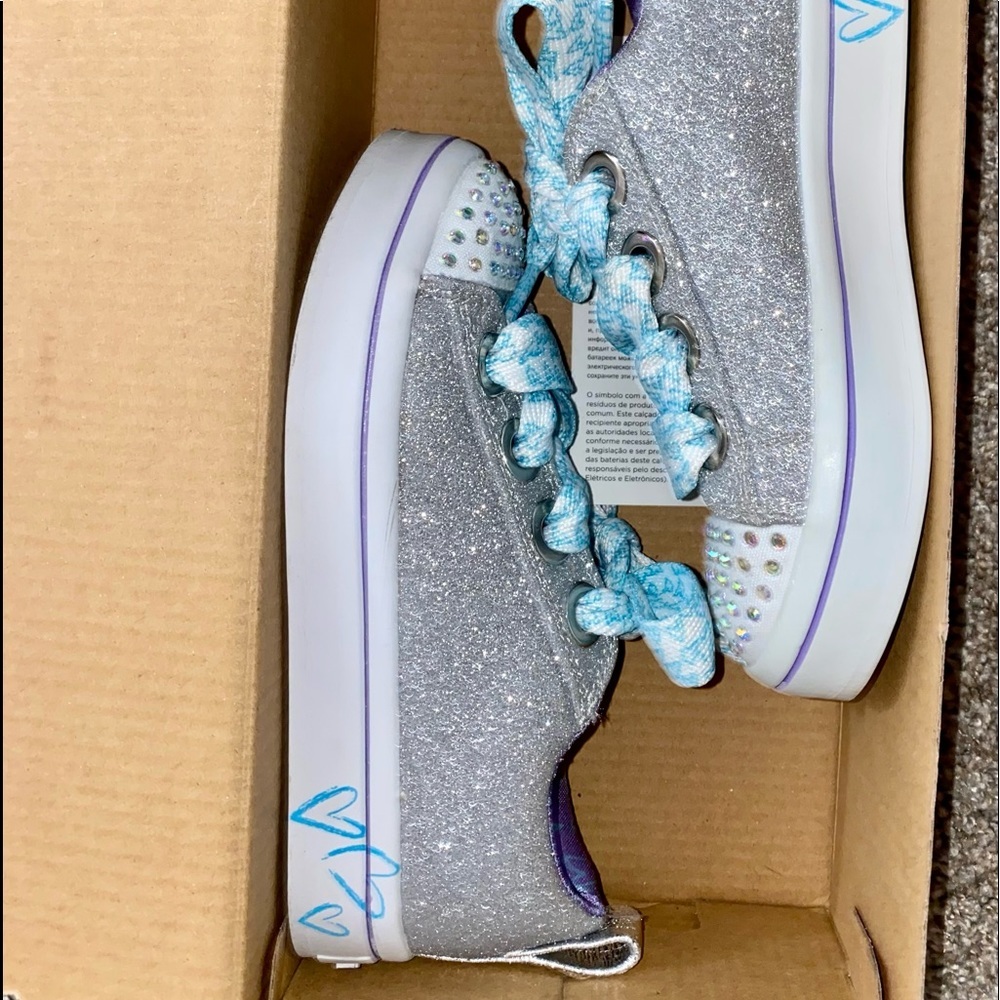 Skechers Girls Twinkle Toes: Twi-Lites Lace-Up Size 11